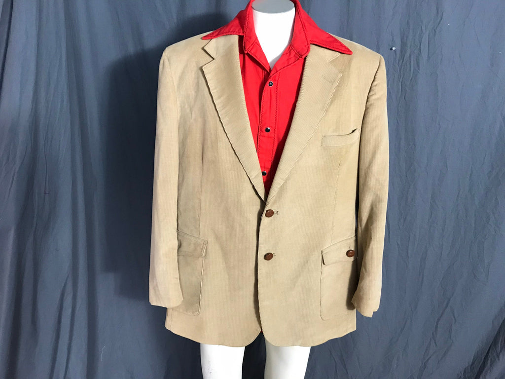 Vintage Levi’s tan corduroy sports coat suit 46 R