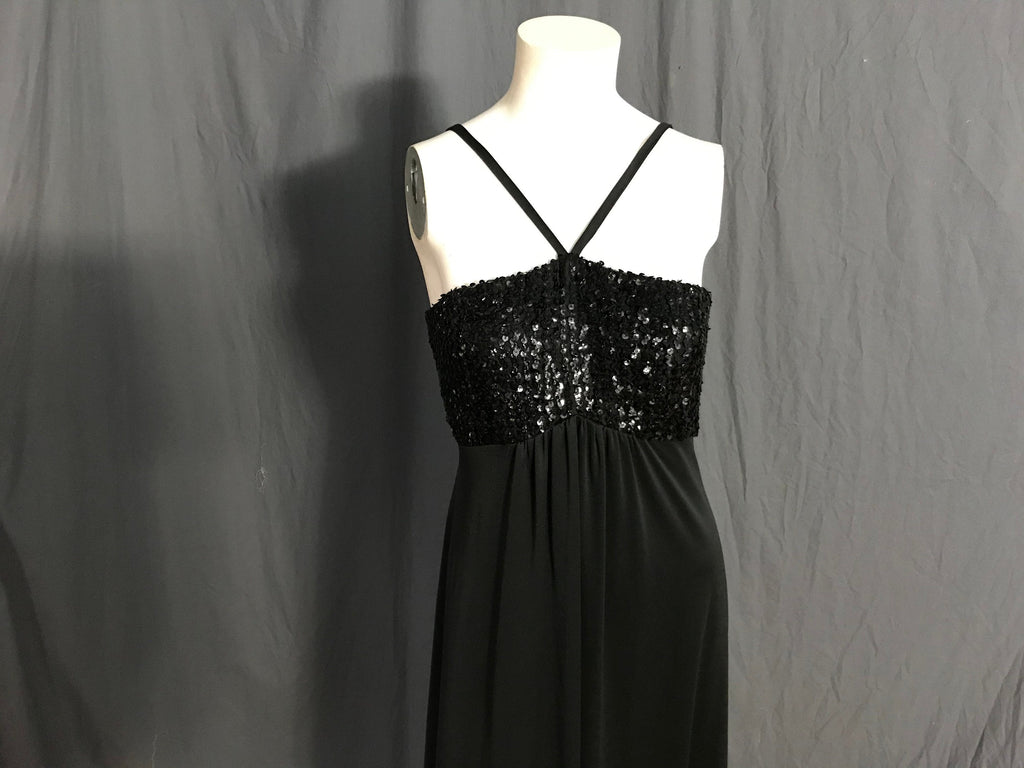 Vintage 1970’s black sequin Rue de la Paix dress M