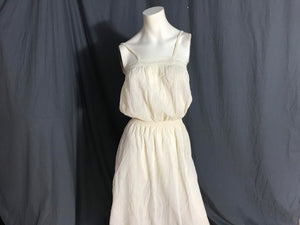 Vintage off white hippie boho cotton prairie sun dress S M