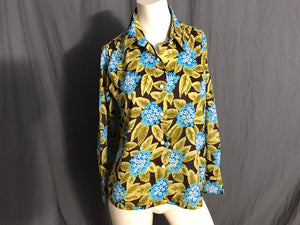 Vintage 1970’s women’s polyester tropical shirt 38 L