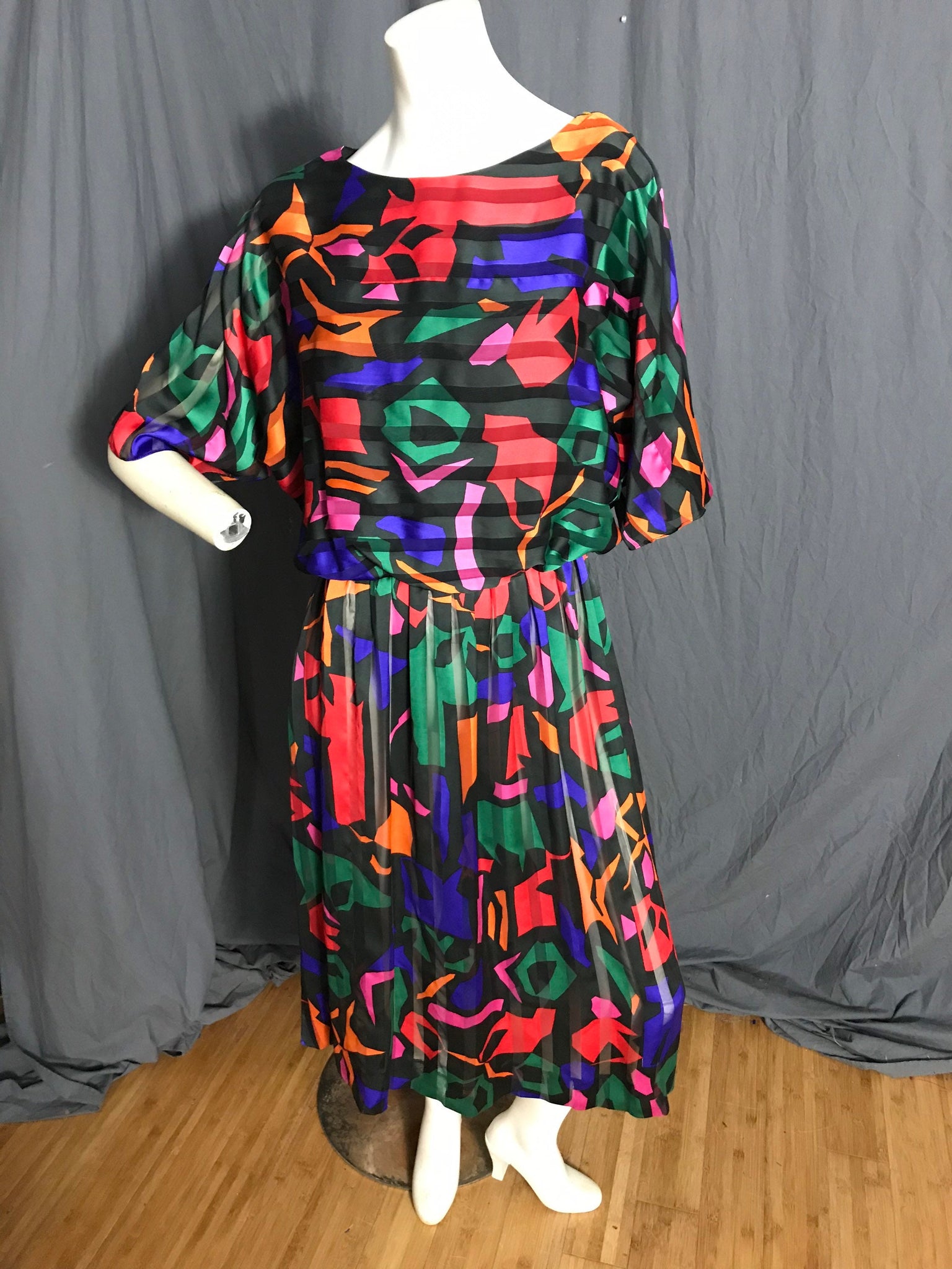 Vintage 1980’s R&K originals sheer mod dress L