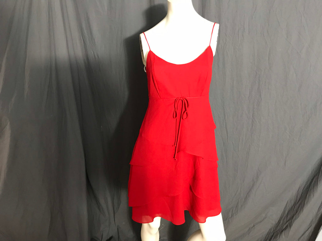 Vintage 80’s Faviana PM red mini party ruffle dress 7/8 M