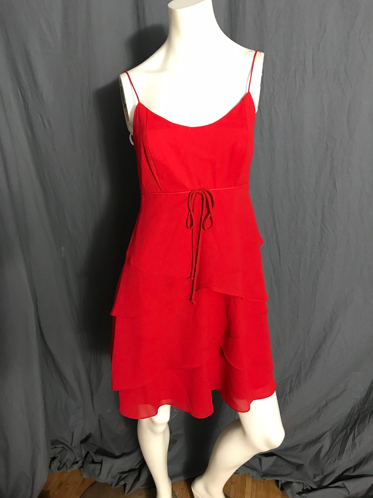 Vintage 80’s Faviana PM red mini party ruffle dress 7/8 M