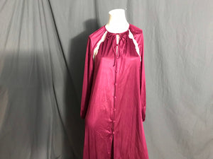 Vintage G’s 1970’s maroon long robe lingerie M