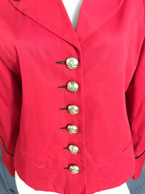 Vintage 1980’s Christina red and black circus jacket L