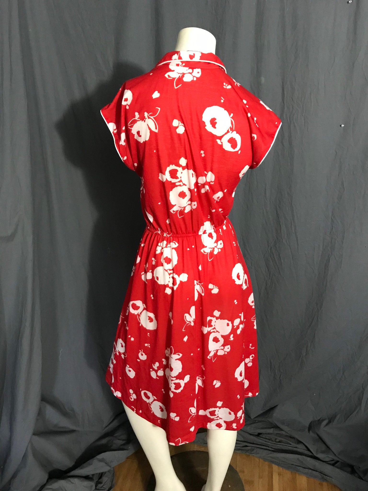 Vintage 1980’s Luci Pellini red and white dress 10 M