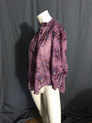 Vintage 1970’s purple sheer shirt tunic S