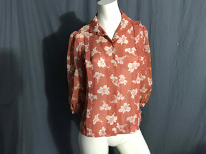 Vintage 70’s Deadstock College Town sheer shirt blouse M