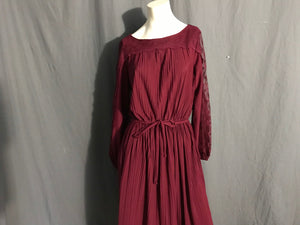 Vintage Sears 1970’s maroon dress L