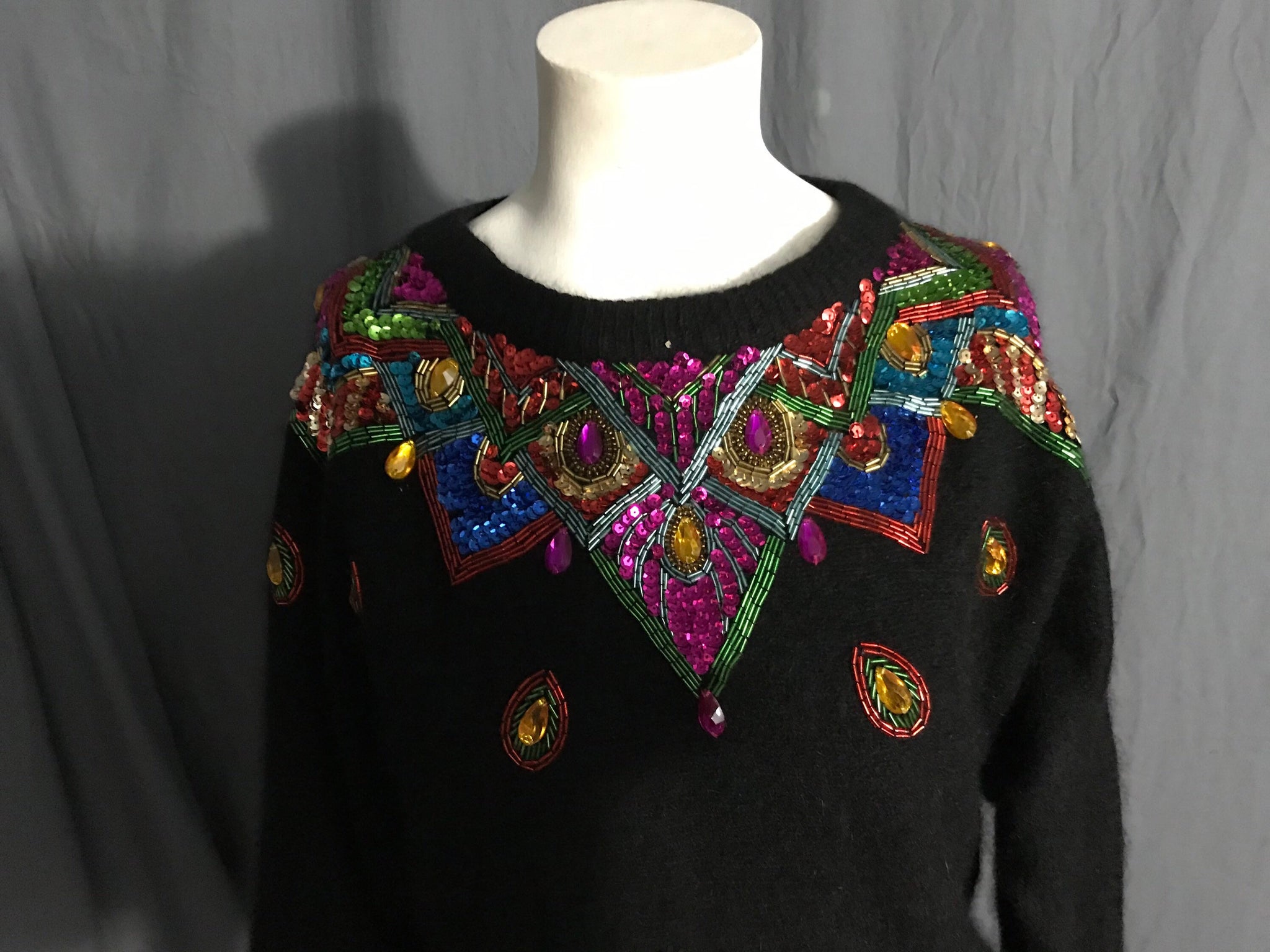 Vintage 1980’s In Charge embellished sweater S