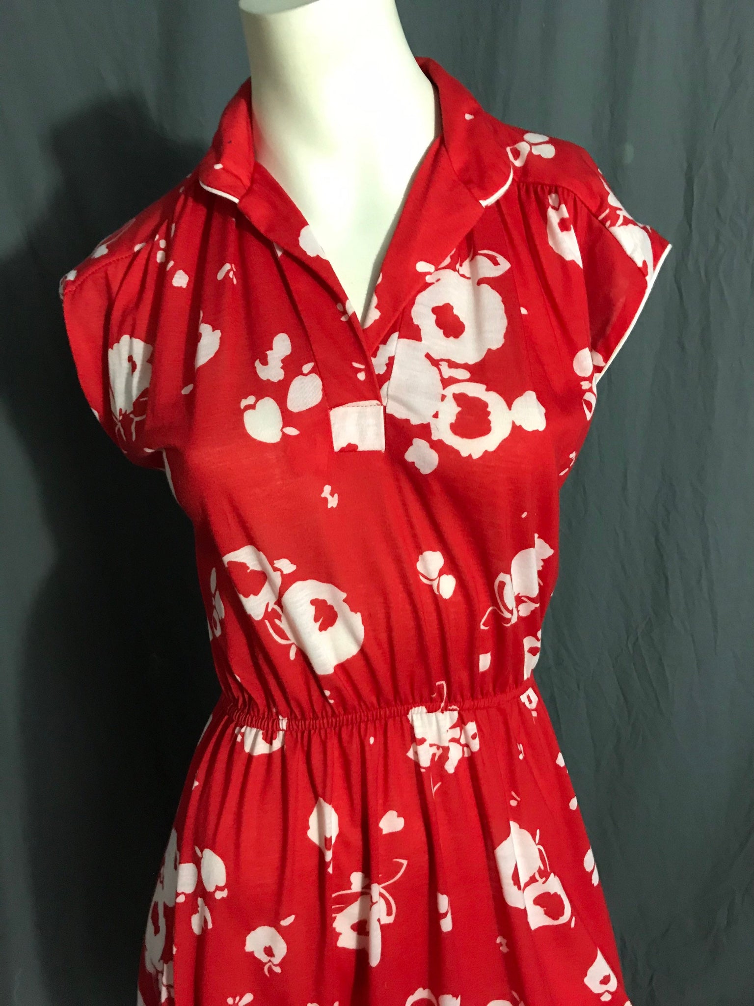 Vintage 1980’s Luci Pellini red and white dress 10 M