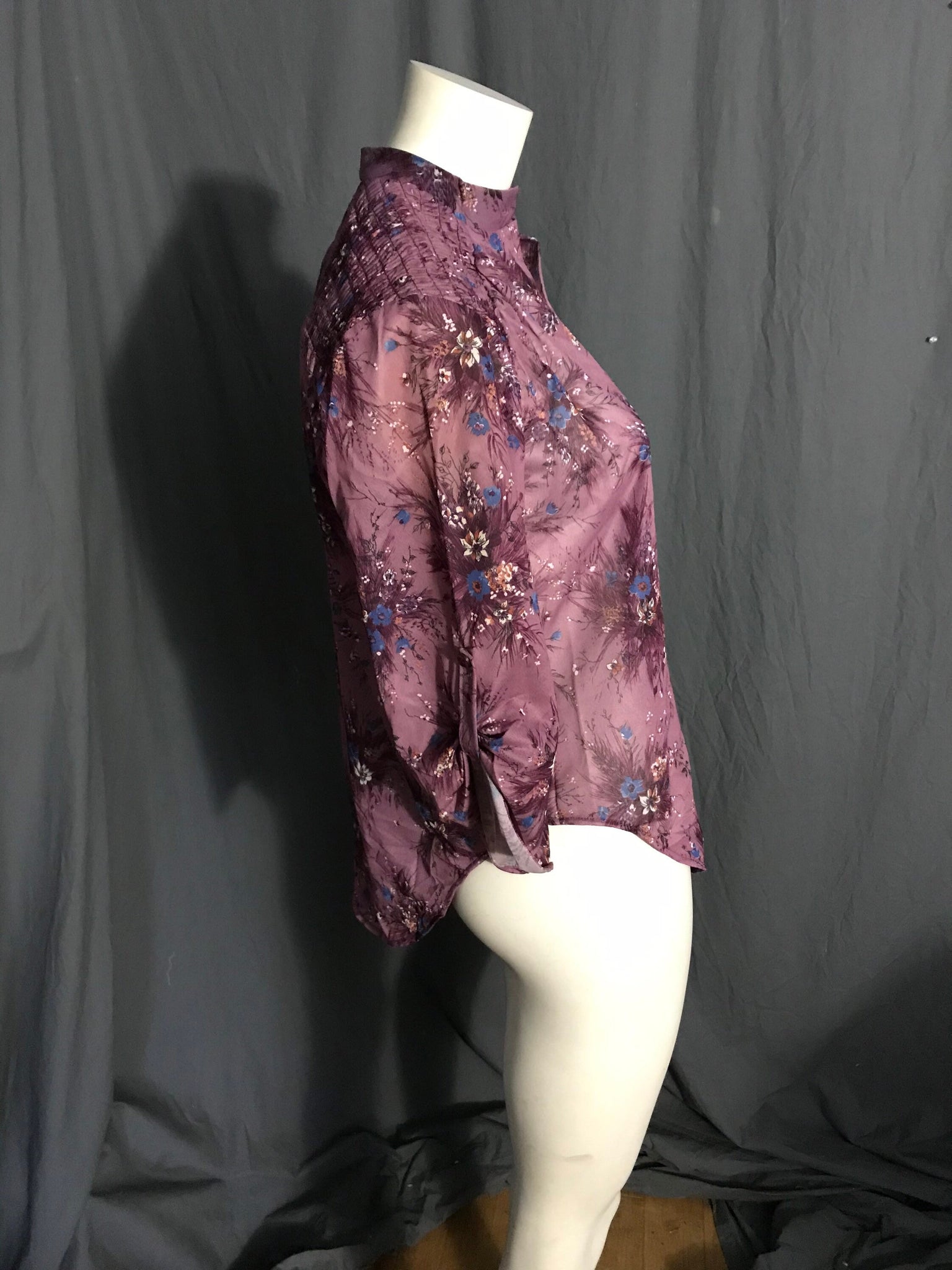 Vintage 1970’s purple sheer shirt tunic S