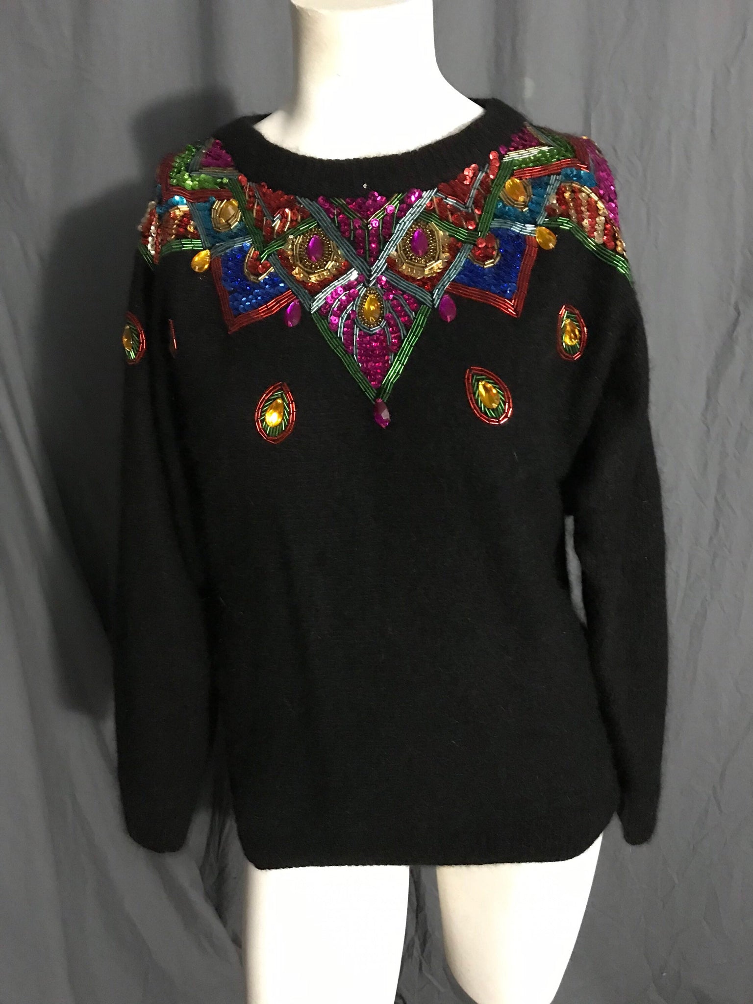 Vintage 1980’s In Charge embellished sweater S