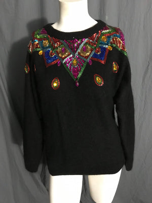 Vintage 1980’s In Charge embellished sweater S