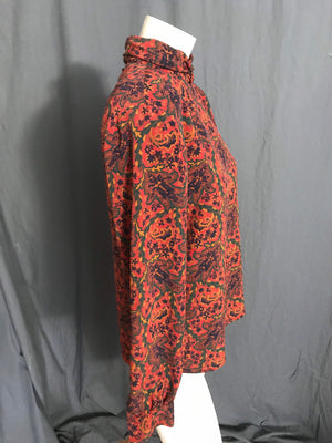 Vintage 1980’s Personal Petites paisley high neck blouse 10