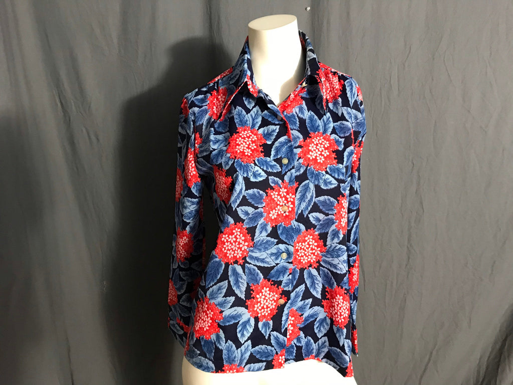 Vintage women’s 1970’s floral shirt M L