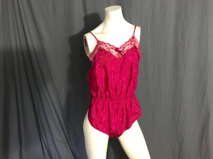 Vintage maroon 80’s Avon lingerie teddy S