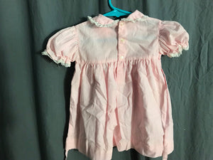 Vintage Nannette pink striped baby dress