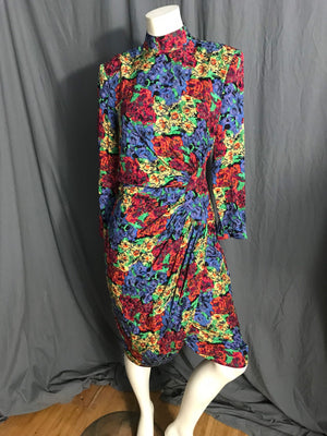 Vintage 1980’s Julie Francis 40’s style silk dress 6