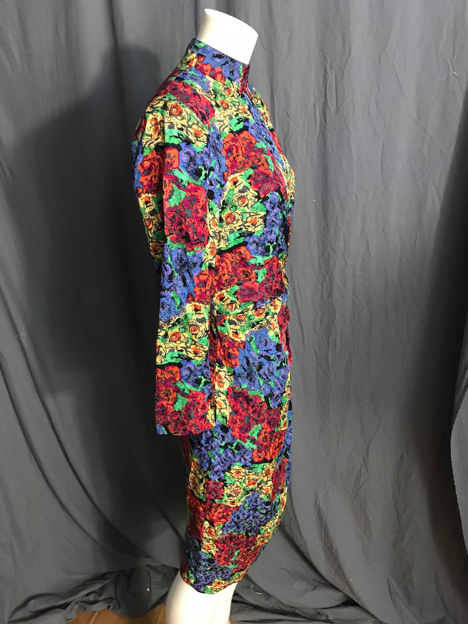 Vintage 1980’s Julie Francis 40’s style silk dress 6