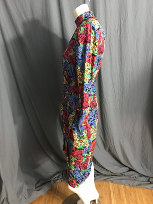 Vintage 1980’s Julie Francis 40’s style silk dress 6