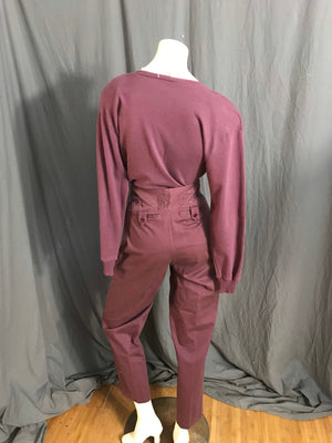 Vintage 1980's Changes purple pantsuit S M