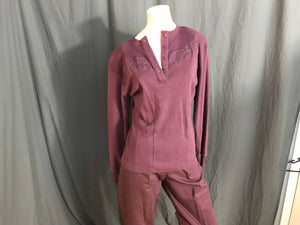 Vintage 1980's Changes purple pantsuit S M