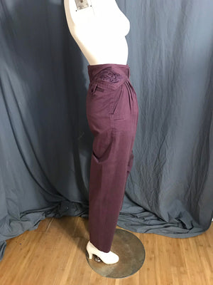 Vintage 1980's Changes purple pantsuit S M