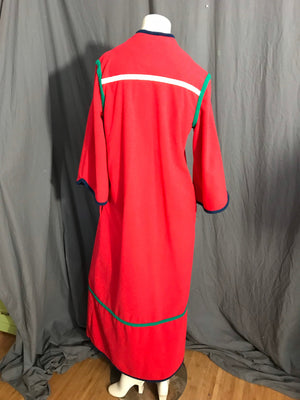 Vintage Kayser red 70's warm robe dress M