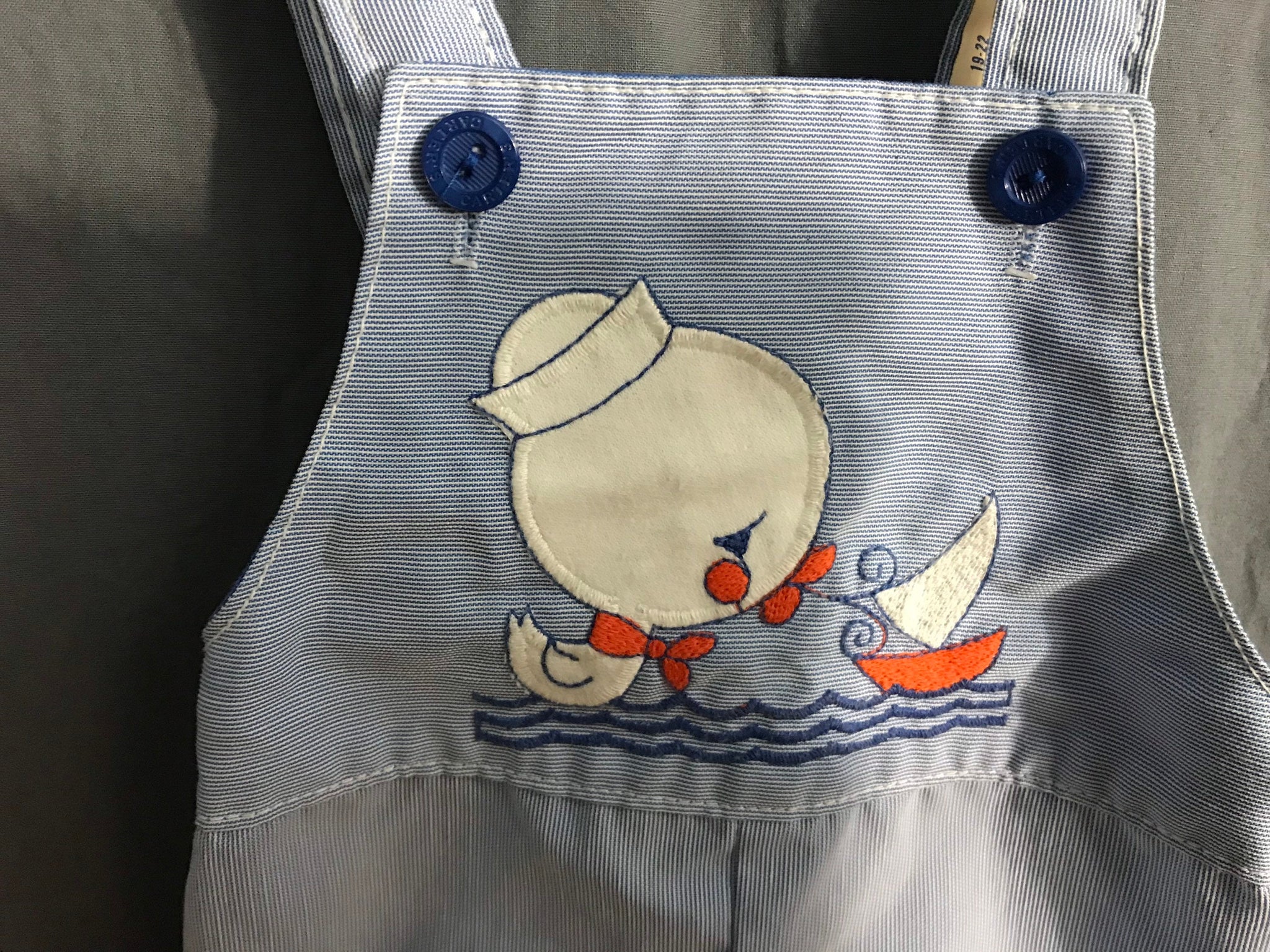 Vintage Carter’s 70’s duck overalls 12 months