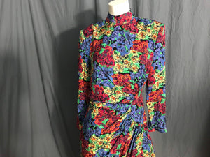 Vintage 1980’s Julie Francis 40’s style silk dress 6