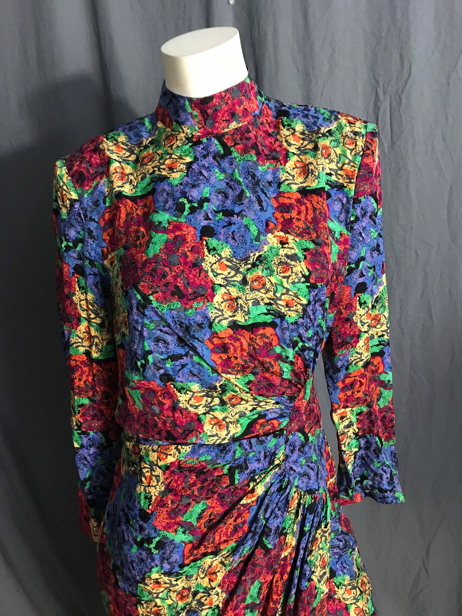 Vintage 1980’s Julie Francis 40’s style silk dress 6