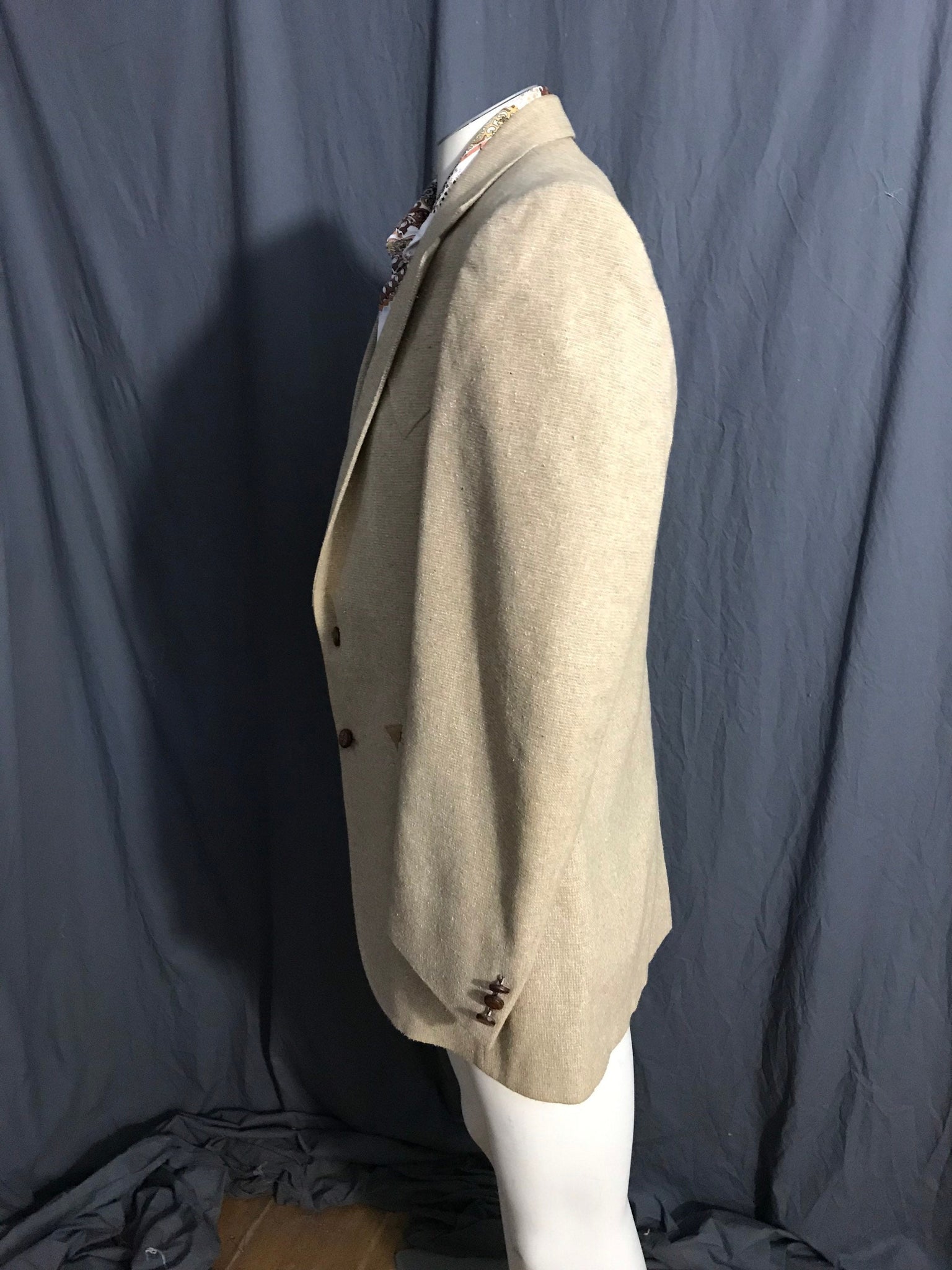 Vintage Panhandle Slim tan woven western suit jacket 42