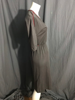 Vintage 70's 80's Jerell's gray & red dress M L