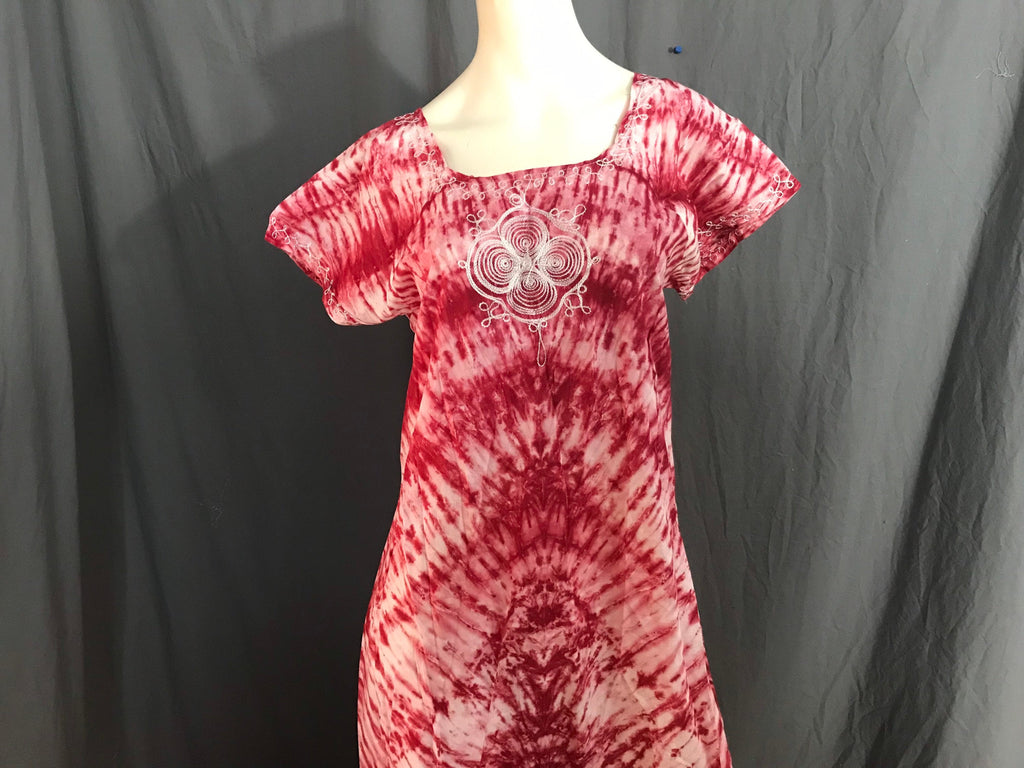 Vintage tie dye caftan dress cotton M