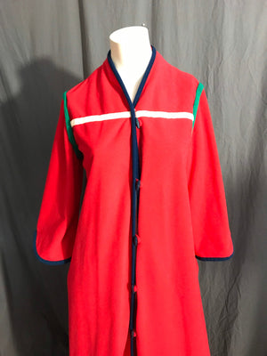 Vintage Kayser red 70's warm robe dress M