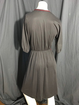 Vintage 70's 80's Jerell's gray & red dress M L