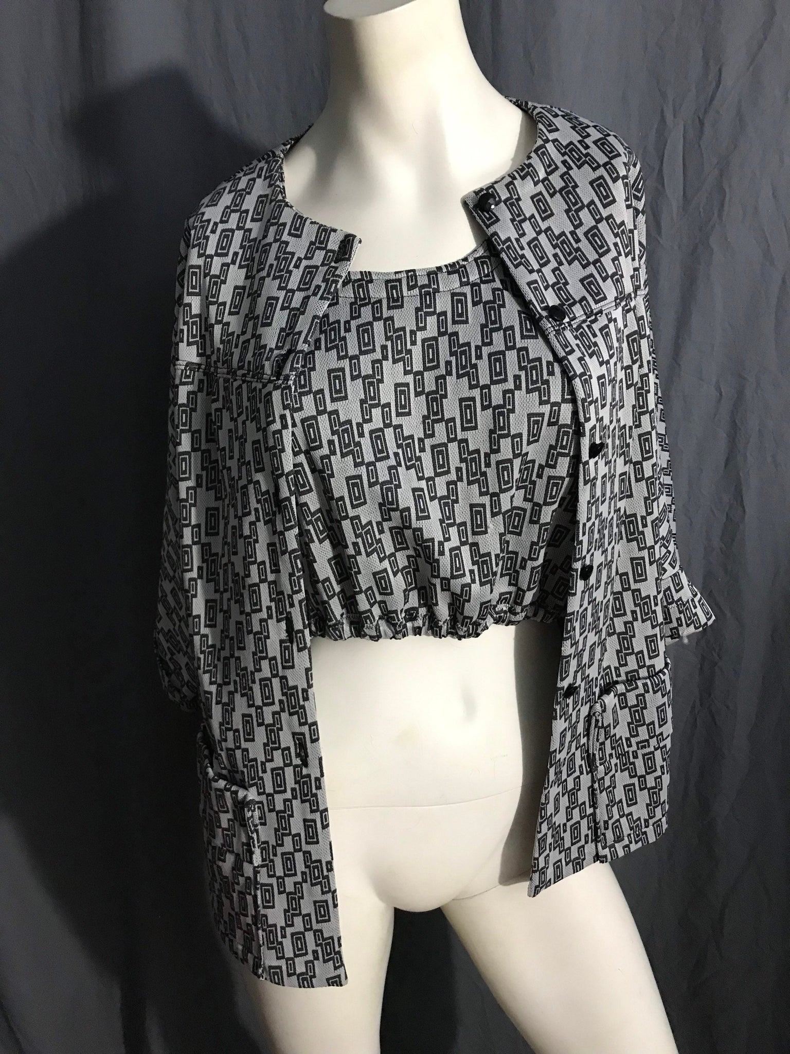 Vintage mod 70's half top and jacket M L