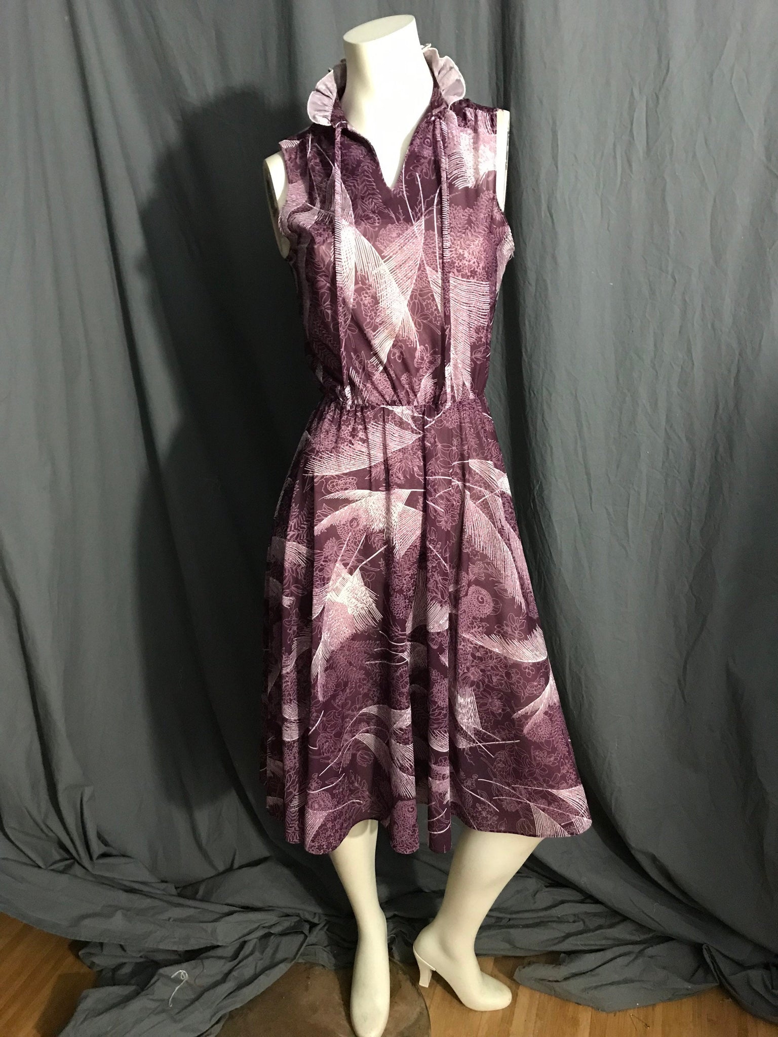 Vintage 1970’s Kenly Casuals semi sheer dress M