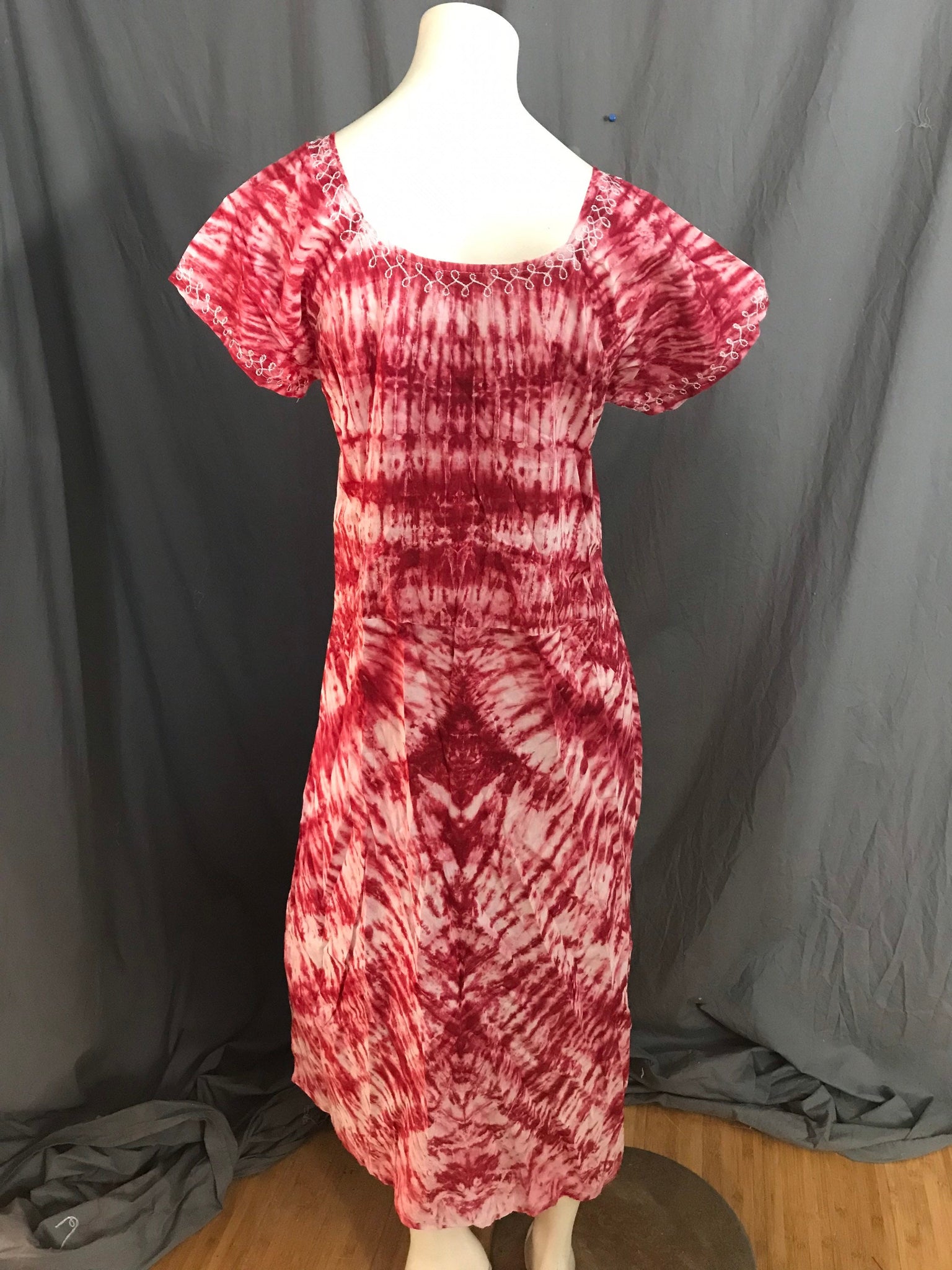 Vintage tie dye caftan dress cotton M