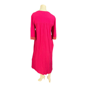 Vintage 80's National pink caftan dress M