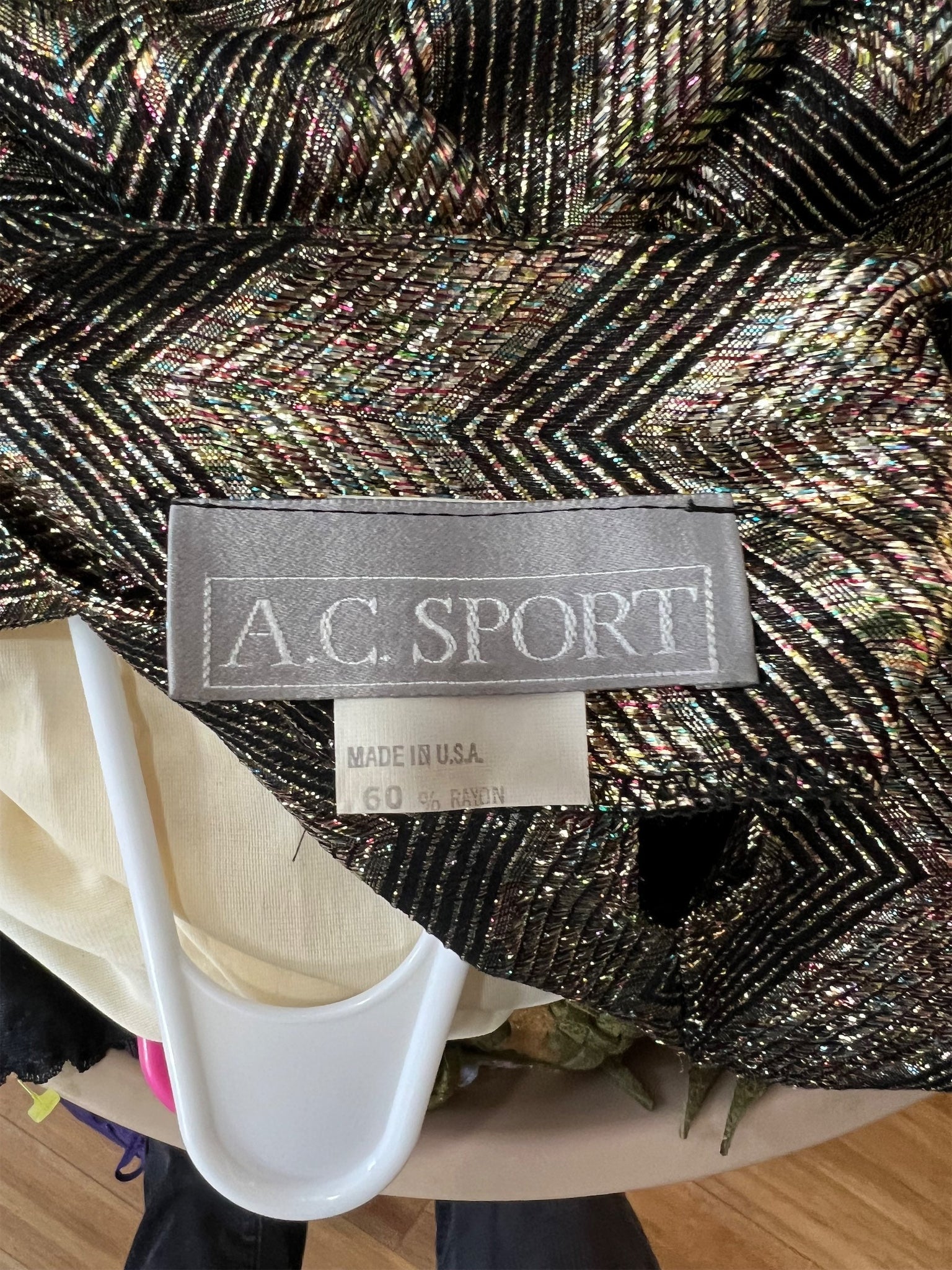 Vintage 80's gold metallic shirt A.C. Sport L 16