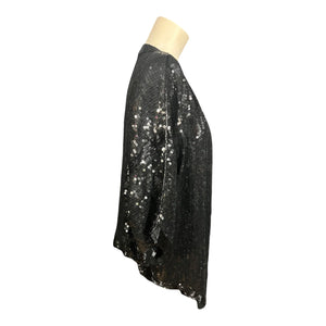 Vintage sequin black 70's jacket Swee lo M