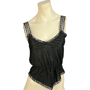 Vintage black Lady Cameo camisole lingerie S