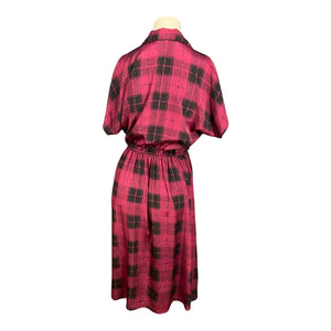 Vintage 80's Jonathan Martin plaid dress 9/10