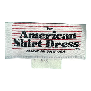 Vintage 80's The American Shirt Dress 5/6 S M