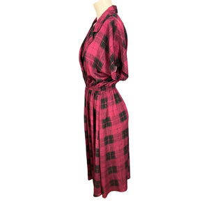 Vintage 80's Jonathan Martin plaid dress 9/10