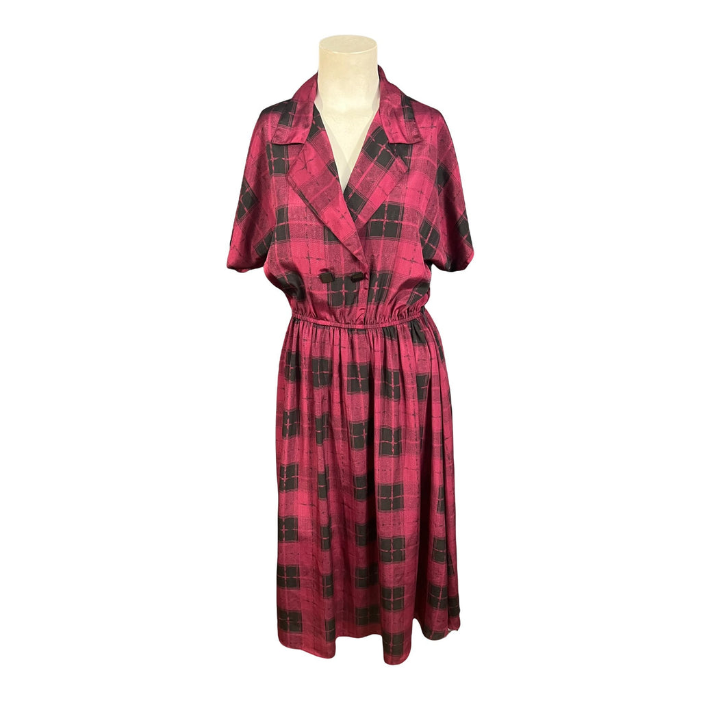 Vintage 80's Jonathan Martin plaid dress 9/10