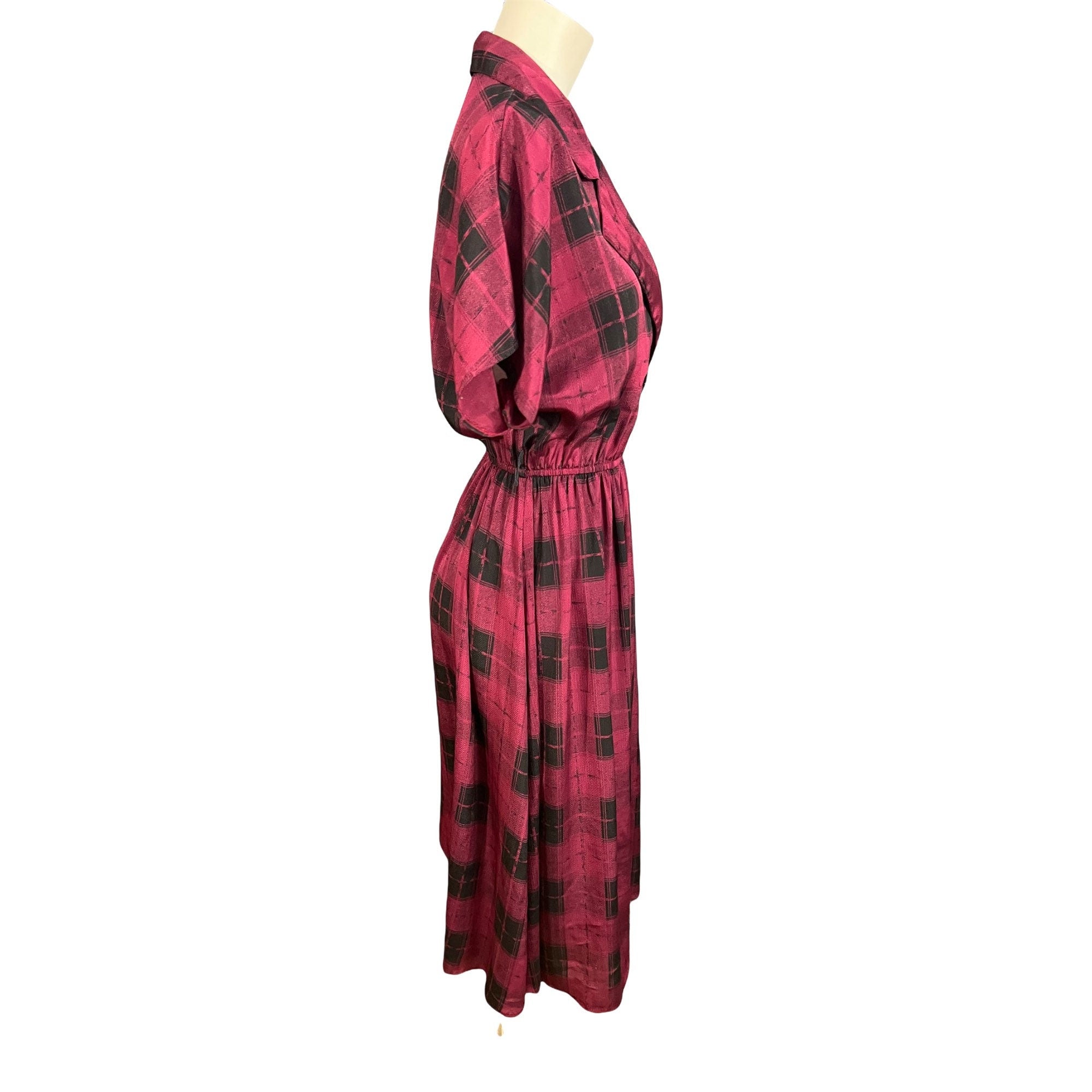 Vintage 80's Jonathan Martin plaid dress 9/10