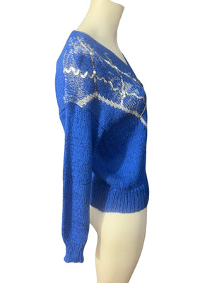 Vintage 80's Andene sequin sweater M